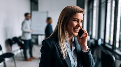 Women talking in phone- IT partnership