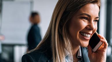 Women talking in phone- IT partnership