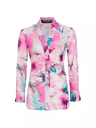 Shoreh Floral Ruched Shirt