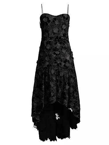 Alexa Floral Velvet Midi-Dress
